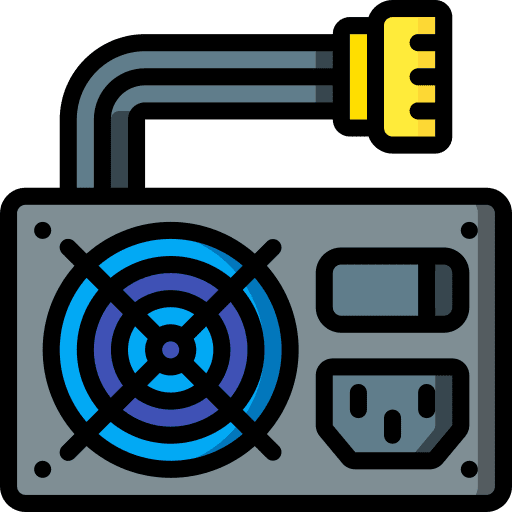 Power supply peripheral computer power supply icon