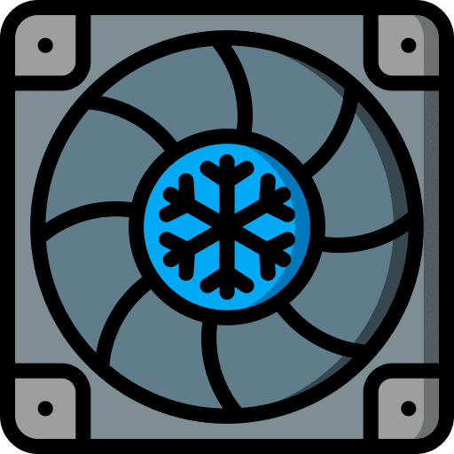 Cooling fan electronics cooling cooler icon