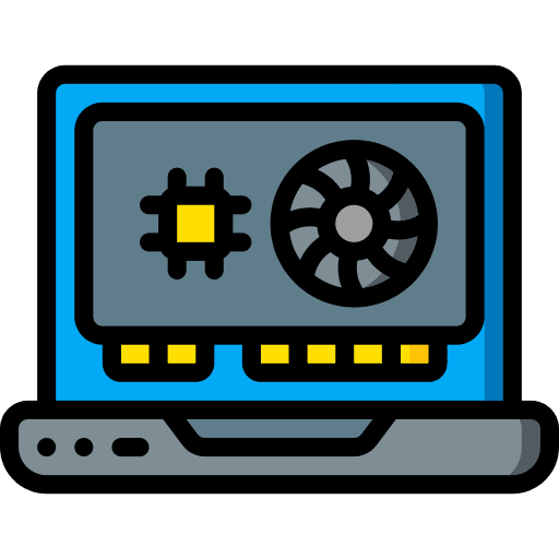 Laptop gpu laptop graphic card icon