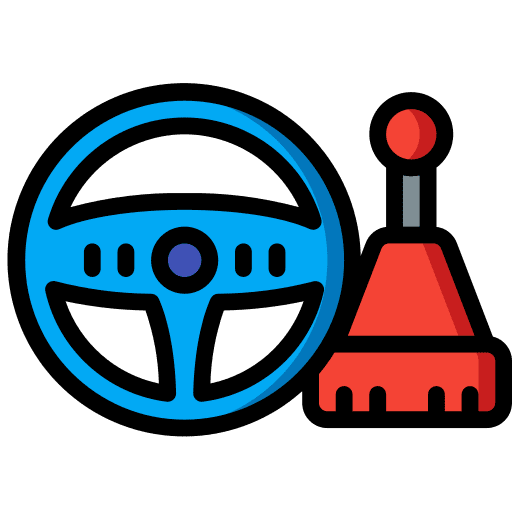 Steering wheel driving gaming steering wheel icon