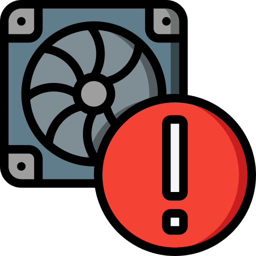 Fan electronics cooler alert icon