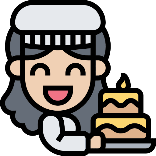 Baker bakery cooking cake icon