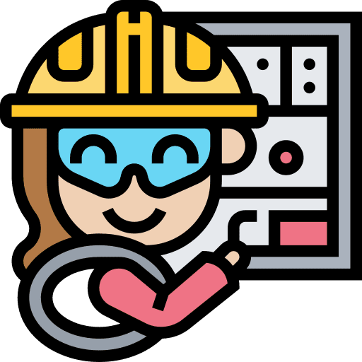 Electrician repair girl professions and jobs icon Electrician repair girl professions and jobs icon