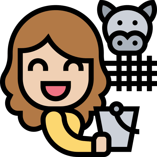 Farmer woman farmer agriculture icon