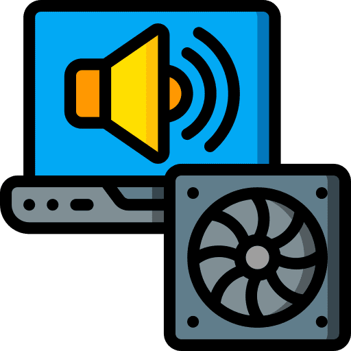 Laptop fan electronics technology icon