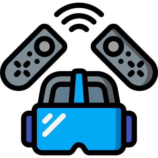Virtual reality multimedia vr glasses gaming icon