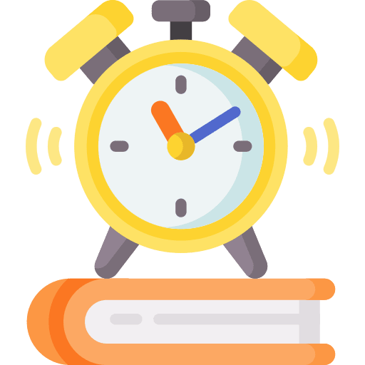 Alarm clock time and date study stack icon Alarm clock time and date study stack icon