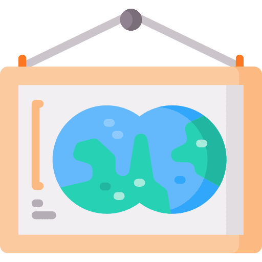 Geography education world map school icon Geography education world map school icon