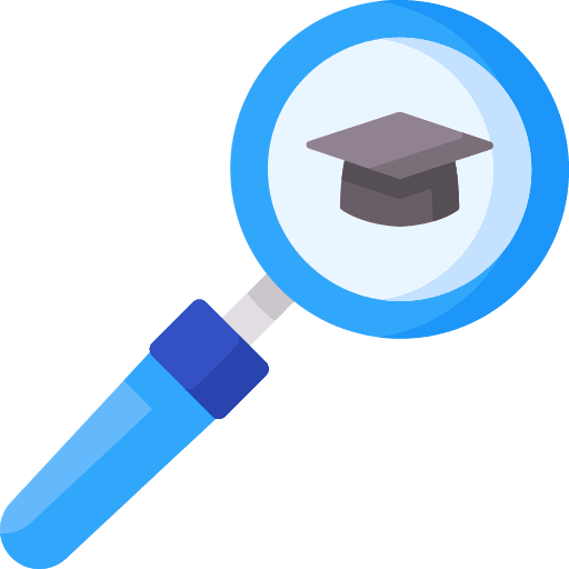 Graduation hat magnifier education search icon Graduation hat magnifier education search icon