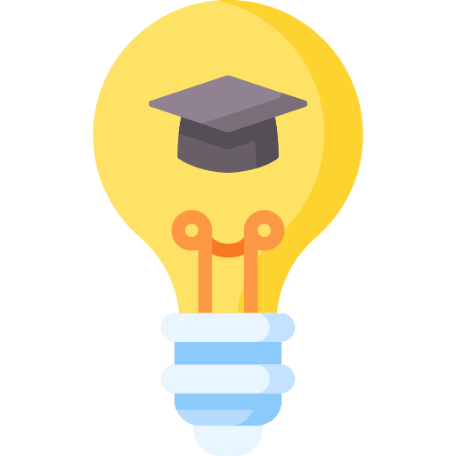 Light bulb mortarboard graduation hat education icon Light bulb mortarboard graduation hat education icon