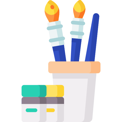 Paint brush set paint brush drawing tools icon Paint brush set paint brush drawing tools icon