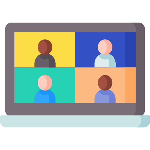 Video conference learning meeting call icon Video conference learning meeting call icon