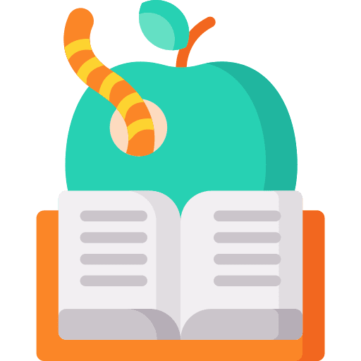 Open book open book study worm icon Open book open book study worm icon