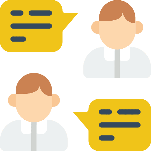 Chat avatars speech bubble people icon