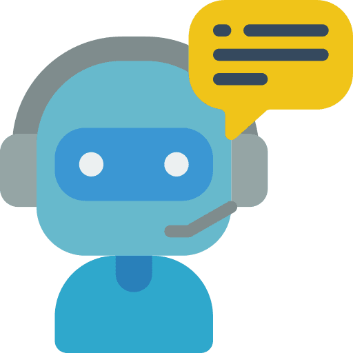 Chatbot communications robot live icon