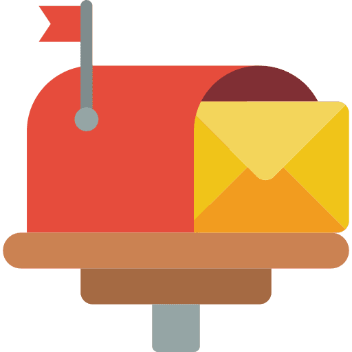 Letterbox mail send communications icon