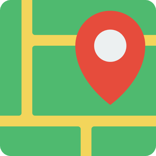 Map maps and location app map icon
