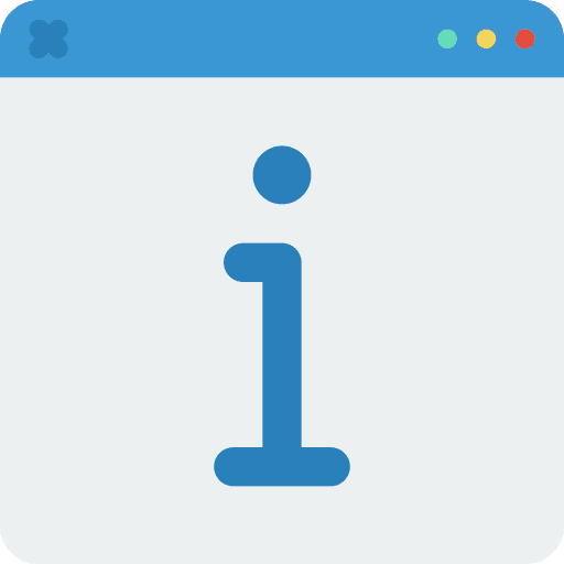 Browser info help window icon