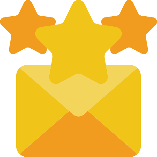 Email feedback email stars icon