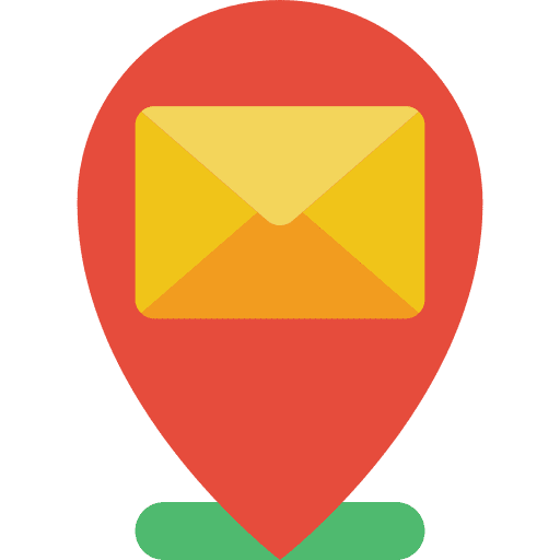 Location drop mail address icon