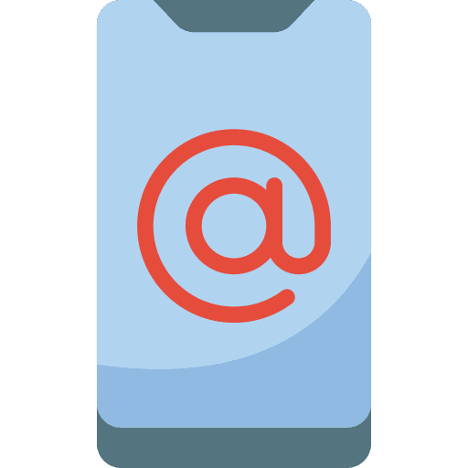 Mobile contact phone mail icon