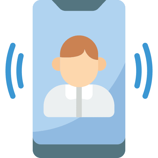 Video call user mobile device icon