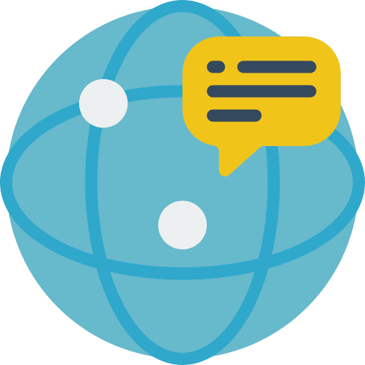 Online communications global communication icon