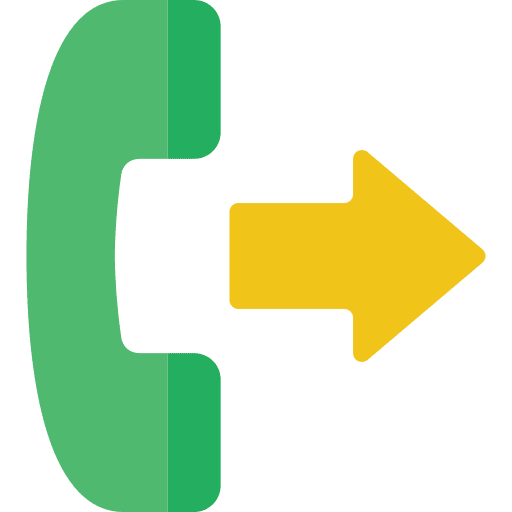 Phone outgoing arrow telephone icon
