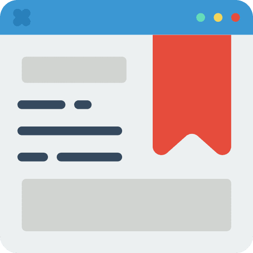 Browser page seo and web bookmarked icon