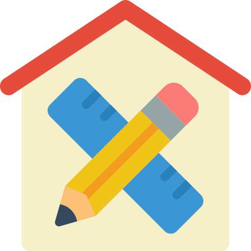 Interior design interior design ruler house icon