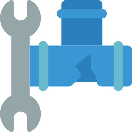 Plumbing water construction and tools spanner icon
