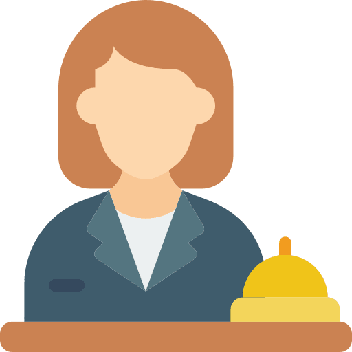 Receptionist bell professions and jobs receptionist icon