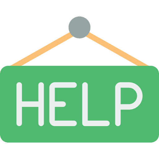 Sign support assistance signboard icon