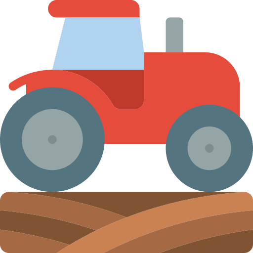 Tractor transport farm farming and gardening icon