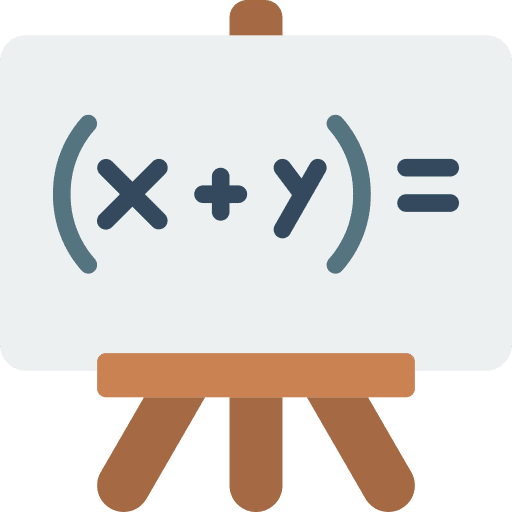 Whiteboard calculation education board icon