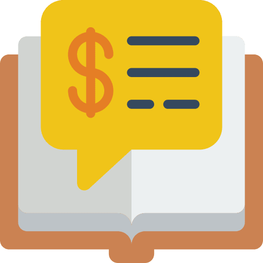 Financial education chat advisor icon