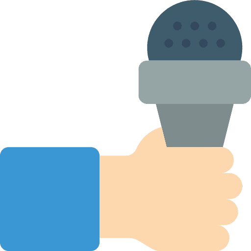 Journalism communications journalism speak icon