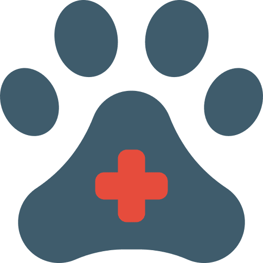 Paw vet paw medical icon