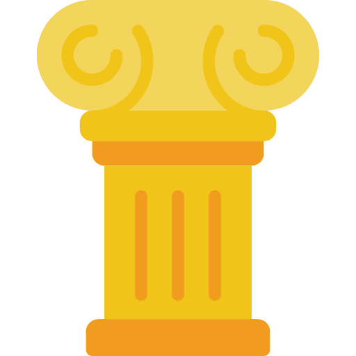 Pillar architecture and city art pillar icon