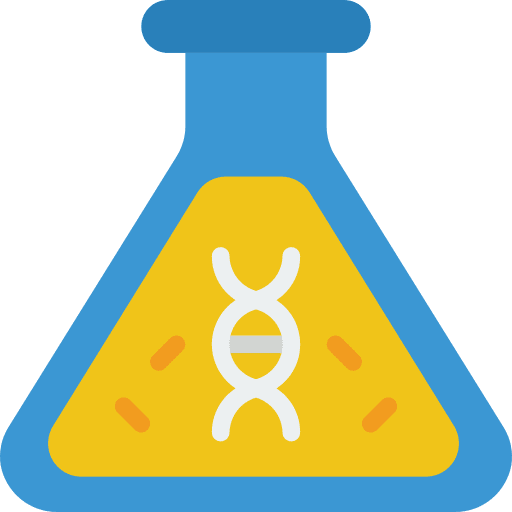 Flask chemicals scientist education icon