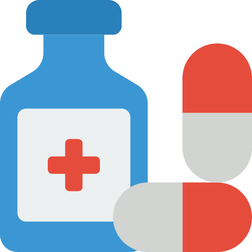 Bottle medical pills care icon