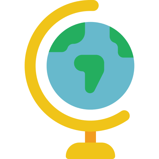 Globe earth planet learn icon