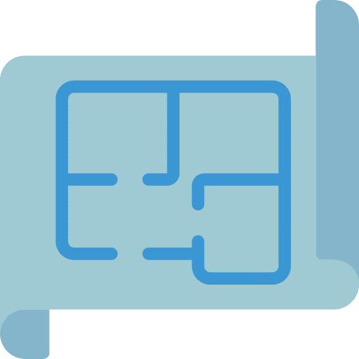 Blueprint map document architecture and city icon
