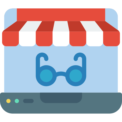 Ecommerce online laptop commerce and shopping icon
