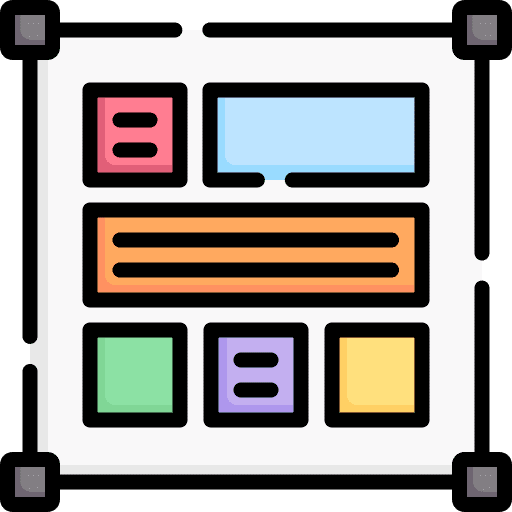 Layout grid basic layout icon