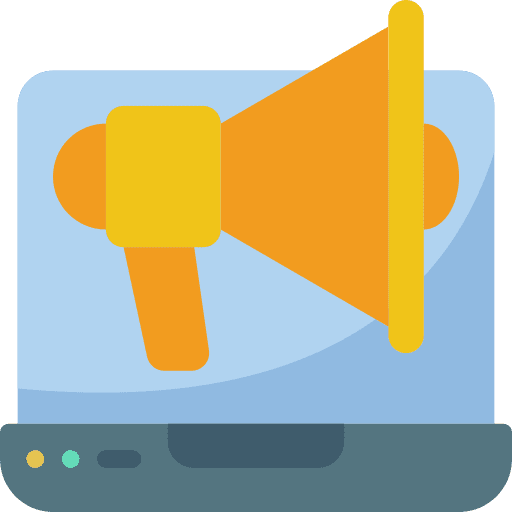 Megaphone marketing speaker device icon