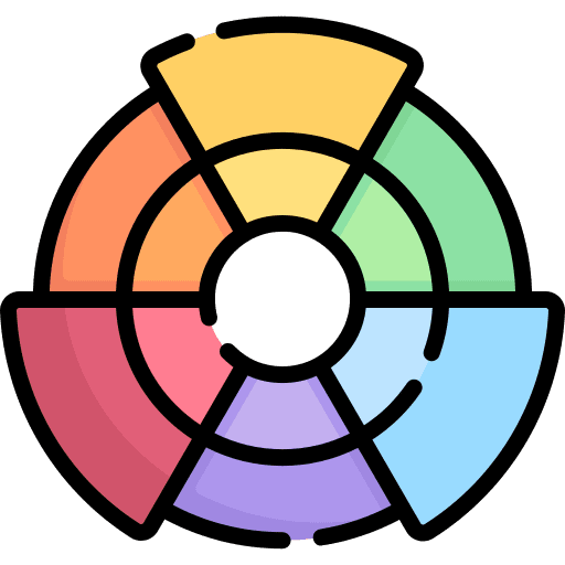 Color wheel variety art and design wheels icon Color wheel variety art and design wheels icon