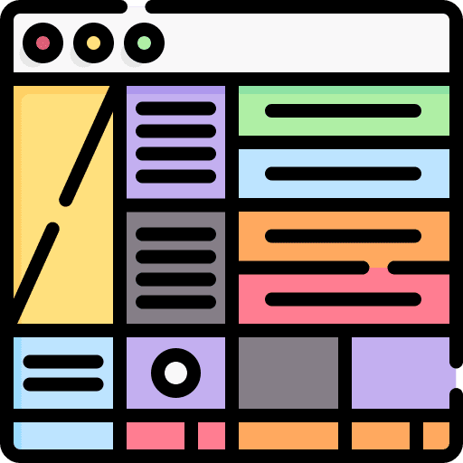 Layout ui wireframe template icon
