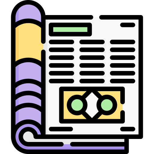 Magazine newspaper report paper icon