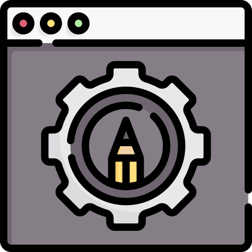 Settings seo and web gear pencil icon Settings seo and web gear pencil icon